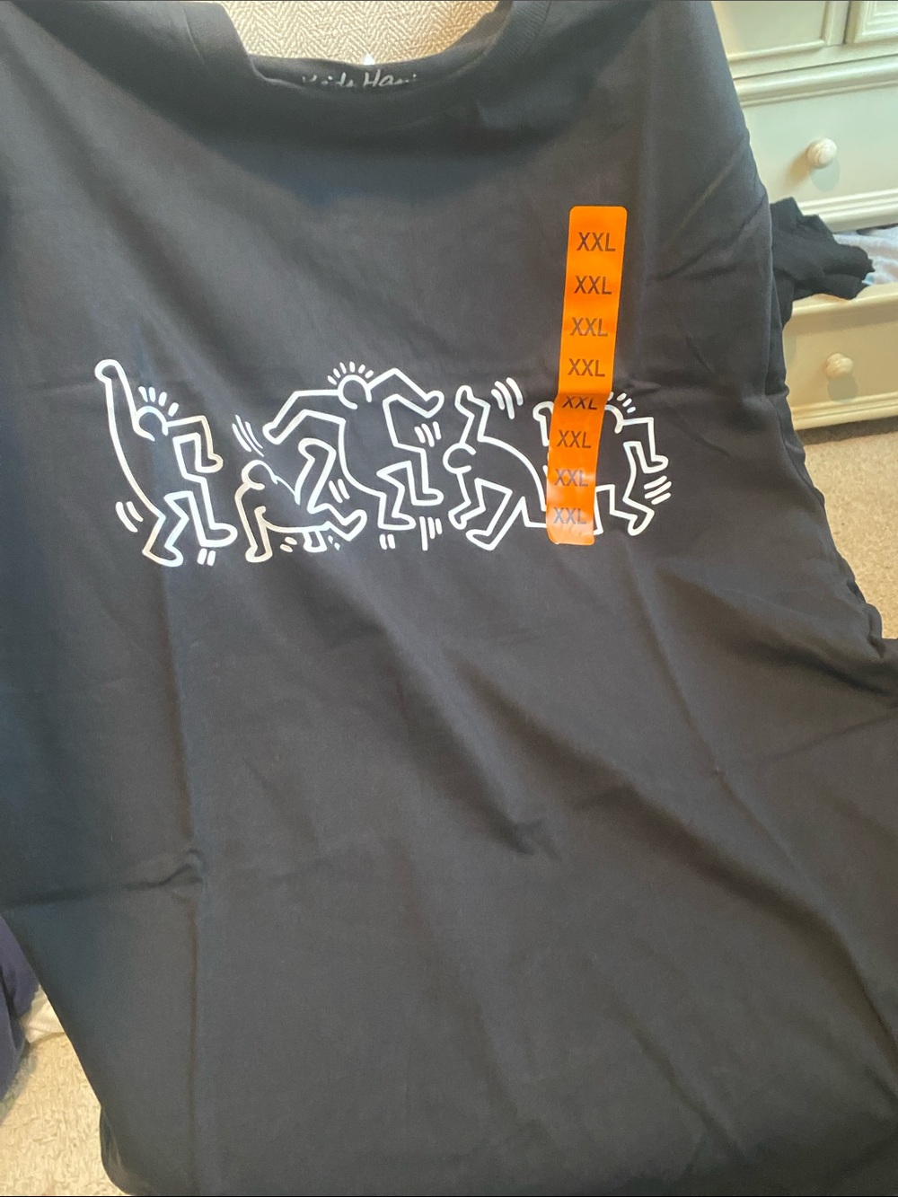 Keith Haring Black Graphic Tee XXL brand new in bag